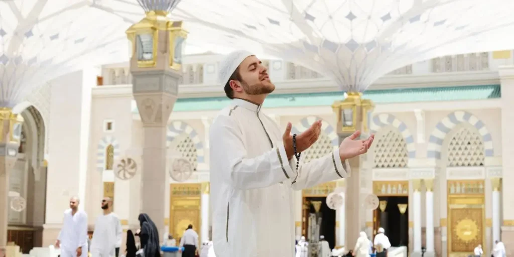 muçulmano rezando para deus
